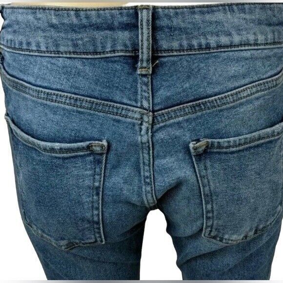 Warp & Weft LAX Jeans Womens 26 Slim Ankle Crop Skinny Distressed Ripped Abbot - Picture 6 of 15